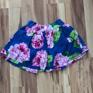 Floral ruffled skirt